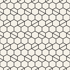Vector seamless pattern. Repeating geometric design. Monochrome modern background.