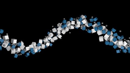 Colored cubes in a row