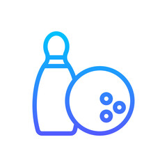 Bowling Vector Icon. Hotel and Services Symbol EPS 10 