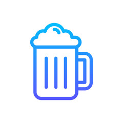 Beer Mug Vector Icon. Hotel and Services Symbol EPS 10 
