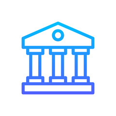 Bank Vector Icon. Hotel and Services Symbol EPS 10 