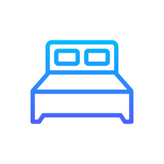 Bedroom Vector Icon. Hotel and Services Symbol EPS 10 