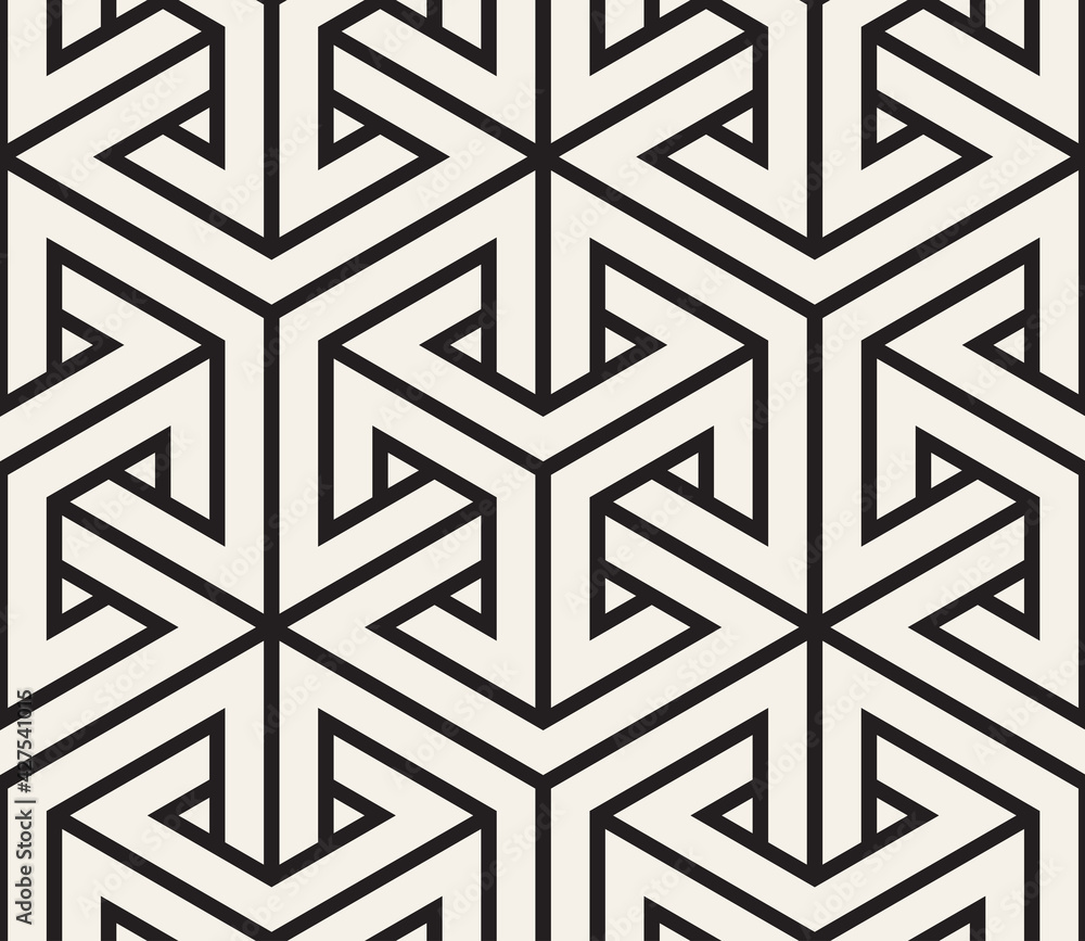 Wall mural vector seamless pattern. modern stylish abstract texture. repeating geometric tiles