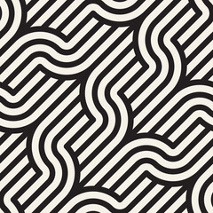 Obraz premium Vector seamless pattern. Modern stylish abstract texture. Repeating geometric tiles