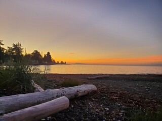 sunset on the beach