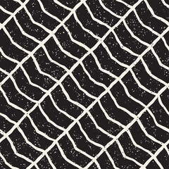 Simple ink geometric pattern. Monochrome black and white strokes background. Hand drawn ink texture for your design