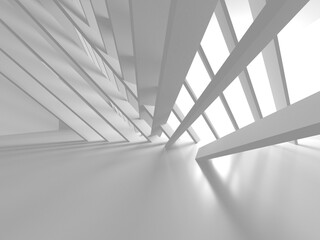 Abstract White Architecture Design Concept