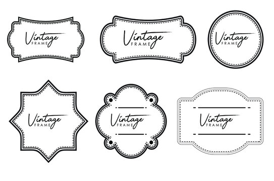 set of vintage labels
