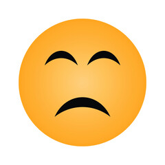 sad emoji icon design vector