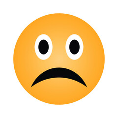 sad emoji icon design vector