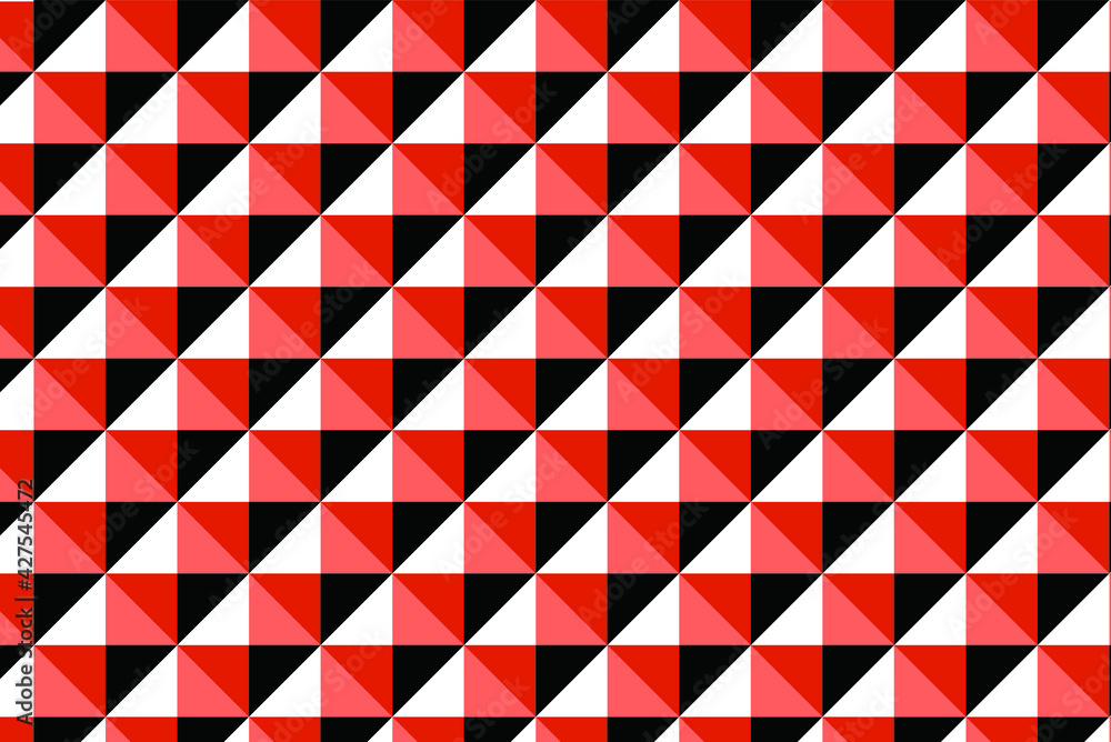 Poster vector repeating background of multicolored triangles