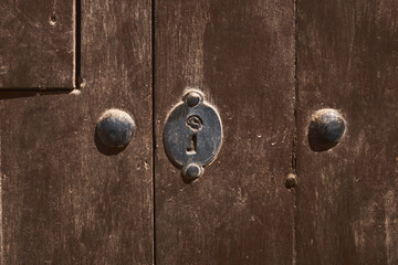 old wooden door with lock