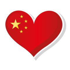 Flag of in heart shaped - Vector illustration