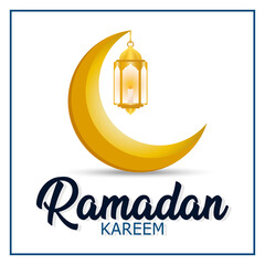 Ramadam Kareem poster. Muslim celebration - Vector illustration