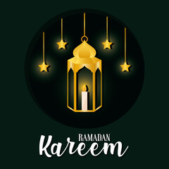 Fototapeta premium Ramadam Kareem poster. Muslim celebration - Vector illustration