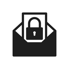 email lock security icon sign symbol