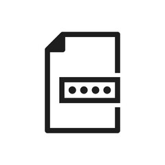 password security file document icon sign symbol