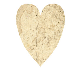 Heart with old paper texture