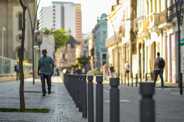 Streets of Lapa Rio de de Janeiro Man Walking
