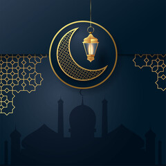 ramadan kareem greeting card background vector illustration