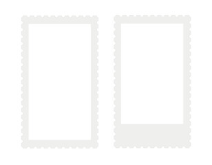 Blanko Briefmarken 2-er Set,
Vektor Illustration isoliert auf weißem Hintergrund
