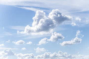 Blue sky with white clouds