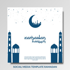 Islamic design concept. ornamental lantern pattern with mosque. Ramadan Kareem or Eid Mubarak greeting. perfect for invitation Banner or Card Background, social media post Vector illustration.