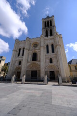The Saint-Denis cathedral in the north of Paris. Saint-Denis city center, the 13th April 2021.