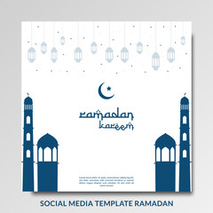 islamic design concept. ornamental lantern pattern with mosque. Ramadan Kareem or Eid Mubarak greeting. invitation Banner or Card Background Vector illustration.
