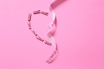 newborn background decoration with copy space. Baby basket concept.