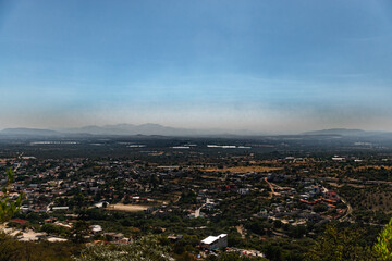Aerial landscape of Bernal Mexico