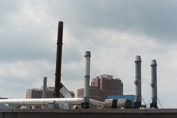 plant with chimneys