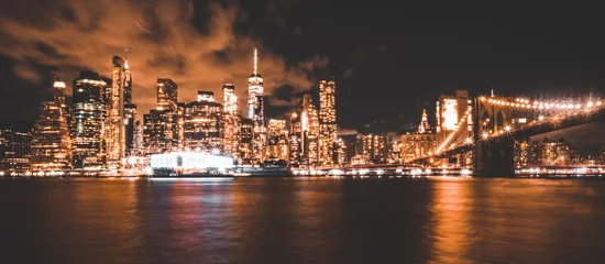 Foto op Plexiglas New York City skyline by night © CRISTIANGREGER