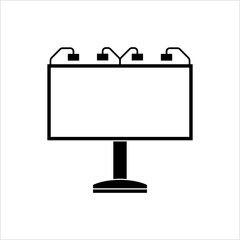 Billboard Icon, Hoarding Icon, Billing Board Outdoor Advertising Structure © Aayam 4D