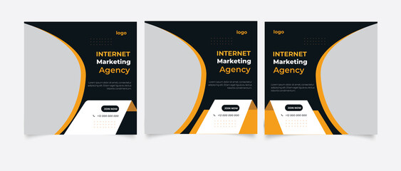Creative business marketing banner for social media post template
