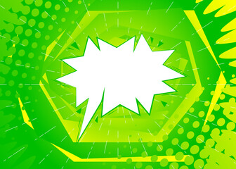 Cartoon Vector Illustration template design for poster, card, sale banner. Pop art concept comic book background blast speech bubble. Retro pattern. Abstract  90-s style magazine cover.