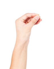 The gesture of the number seven