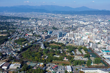 小田原街並み・小田原城・2020撮影・空撮