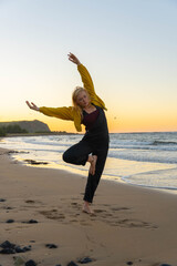 Yoga at the beach