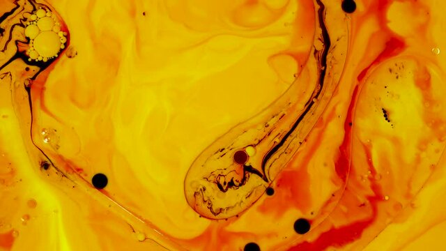 Colorful weird abstract grunge background. Psychedelic morphing liquid and bubbles, ink transition. Smartphone wallpaper or theme. Minimalistic and stylish background. Chemical reactions with paint.