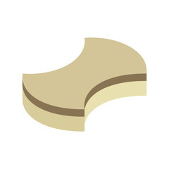 Concrete paver block pavement floor or brick vector icon. For landscape, outdoor, garden by paving on ground to create round dumble pattern. That sidewalk, road, patio, path, street or walkway.