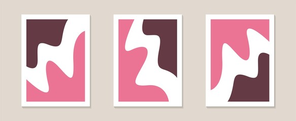 Set of abstract geometric shapes poster, Abstract contemporary collage of geometric shapes in a modern trendy style, Perfect shapes vector for prints, cover, packaging, wall art, social media