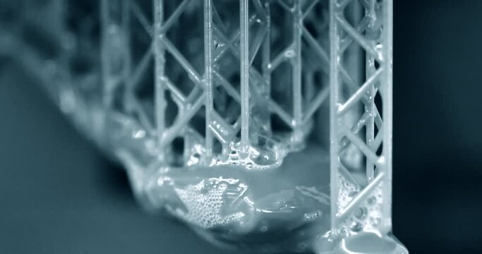 Stereolithography DPL 3d printer create detail and liquid drips,