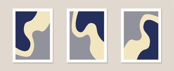 Set of abstract geometric shapes poster, Abstract contemporary collage of geometric shapes in a modern trendy style, Perfect shapes vector for prints, cover, packaging, wall art, social media