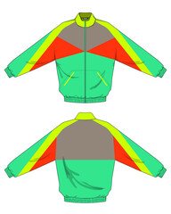 retro vintage windbreaker hoodie jacket template © Ronillo