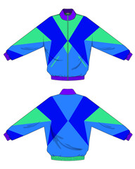 retro vintage windbreaker hoodie jacket template © Ronillo