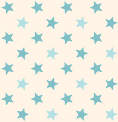 Japanese Cute Star Vector Seamless Pattern