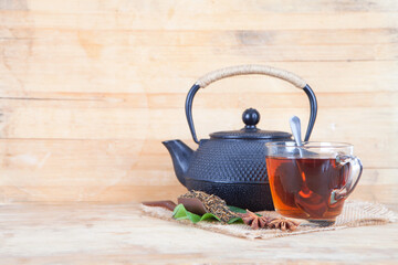 Black tea in winter