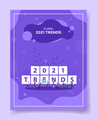 new year trends concept for template of banners, flyer, books cover, magazine with liquid shape flat style