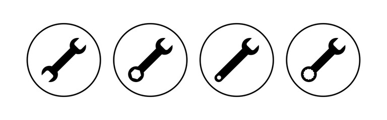 Wrench icon set. repair icon vector. tools icon vector